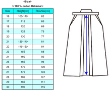 Load image into Gallery viewer, 100% Cotton Hakama (H)
