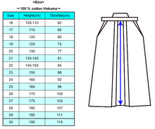 Load image into Gallery viewer, 100% Cotton Summer Hakama (H-NT)
